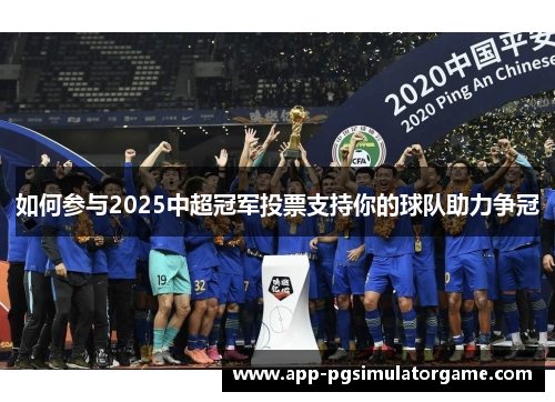 如何参与2025中超冠军投票支持你的球队助力争冠