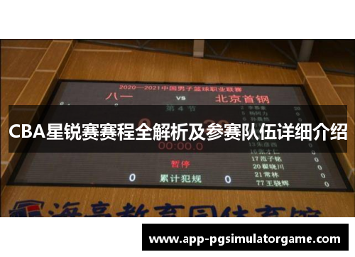CBA星锐赛赛程全解析及参赛队伍详细介绍